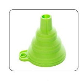 Voorkom knoeien met deze handige opvouwbare trechter, een veelzijdige tool voor keuken en auto.