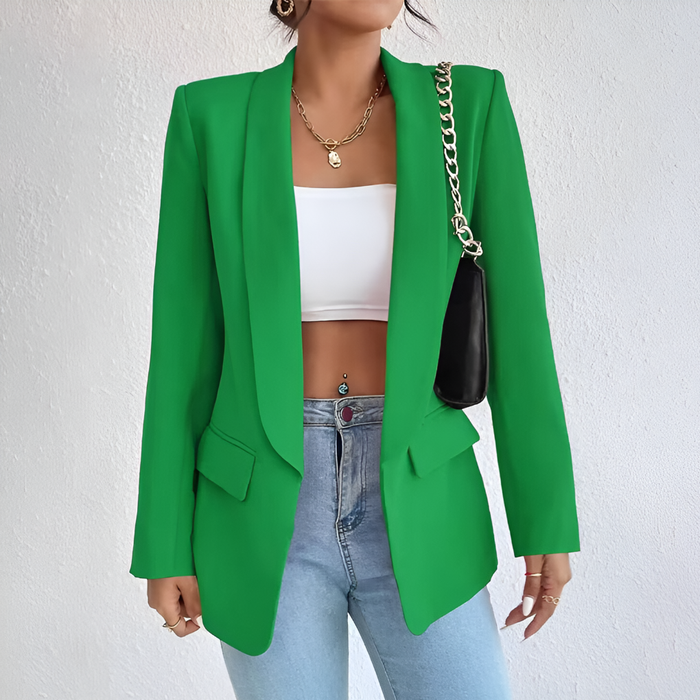 Stijlvolle getailleerde damesblazer voor een elegante en modieuze look op kantoor of daarbuiten.