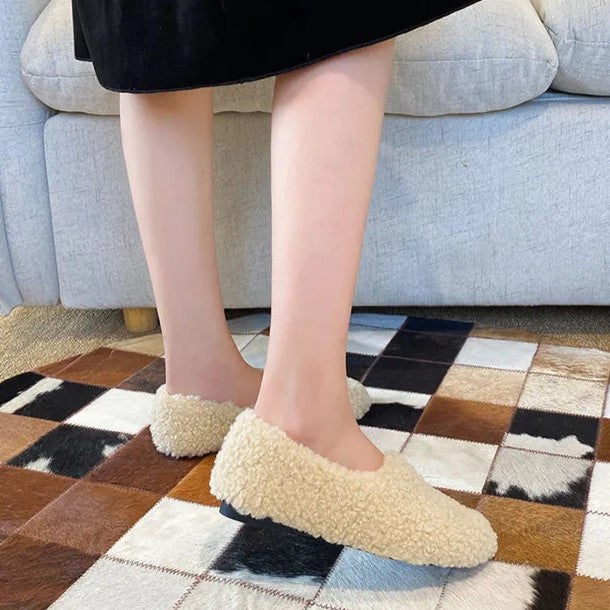 Luxe dames winterballerina's, zacht gevoerd voor ultiem voetcomfort en cozy look.
