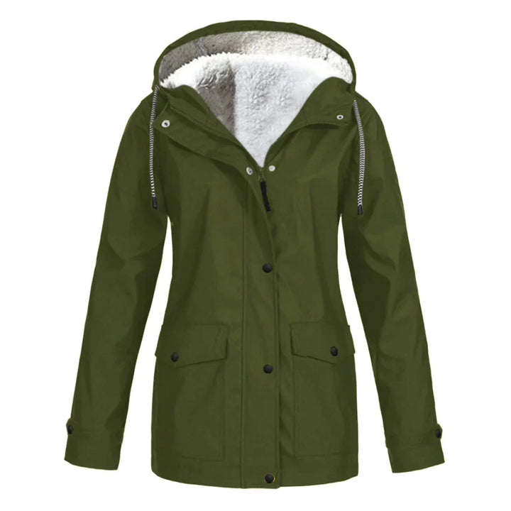 Dames waterdichte outdoorjas Faye, een elegante en functionele keuze voor buitenactiviteiten.