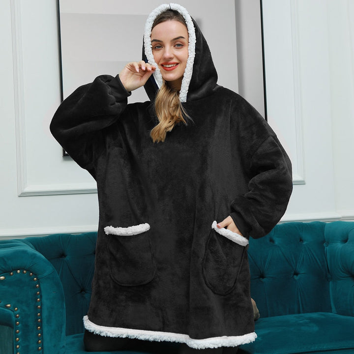 Zachte en comfortabele hoodie deken, de ideale aanvulling op jouw thuiscomfort.