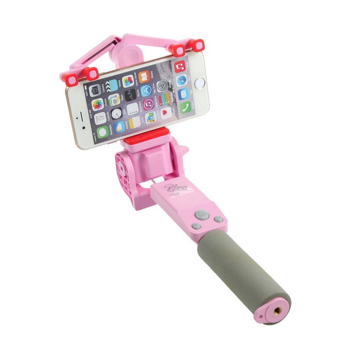 Bluetooth selfie stick met afstandsbediening, 360° rotatie, voor perfecte smartphone groepsfoto's.
