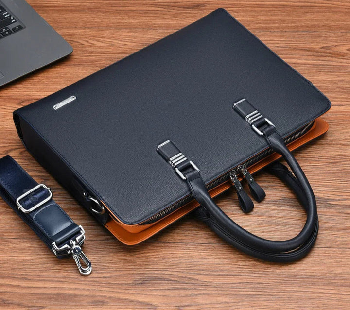 Luxe Portaro heren laptoptas 14/15 inch, elegant voor zakelijk gebruik en kantoor.