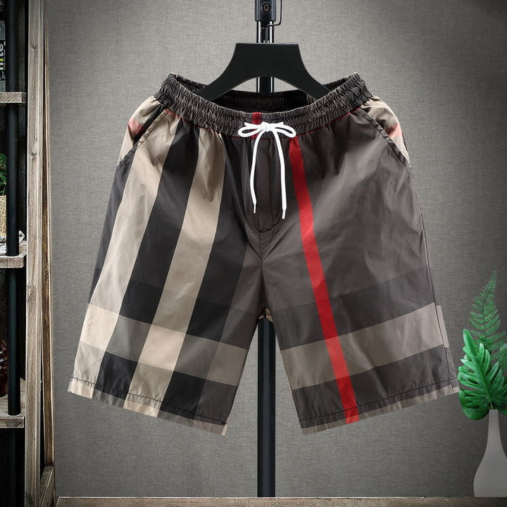 Stijlvolle khaki Heren Samuel Cargo Short met elastische taille voor comfort. Ideaal voor casual zomerkleding.
