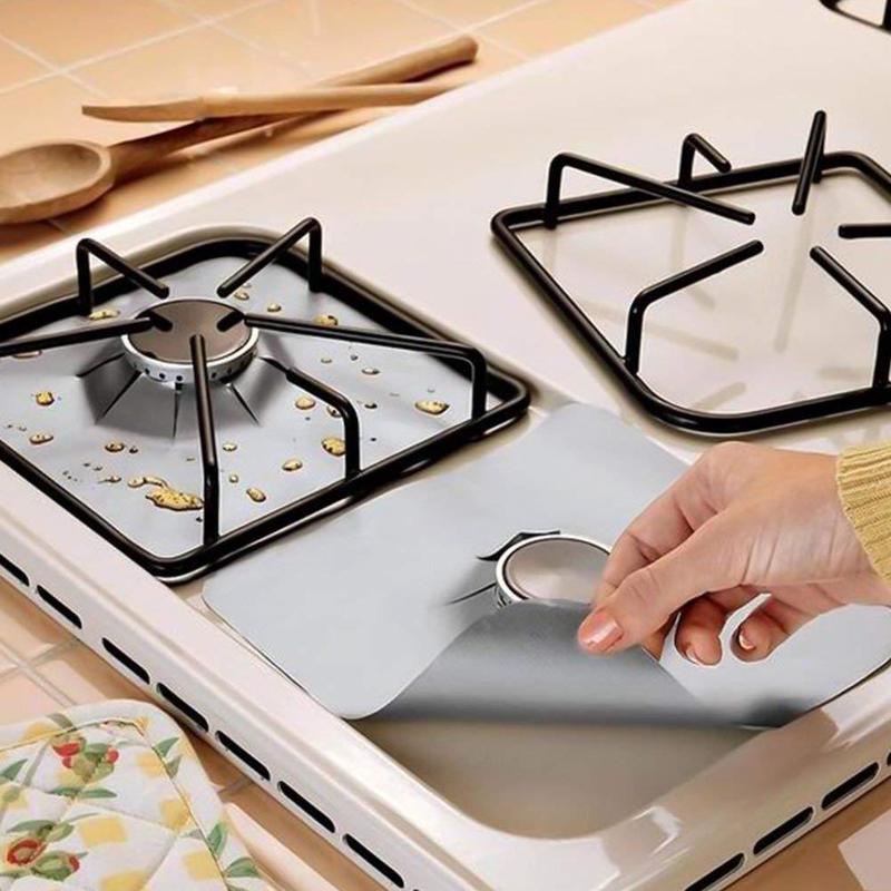 Strakke, hittebestendige gasfornuis beschermer. Perfecte fornuisbescherming die makkelijk schoon te maken is na het koken.