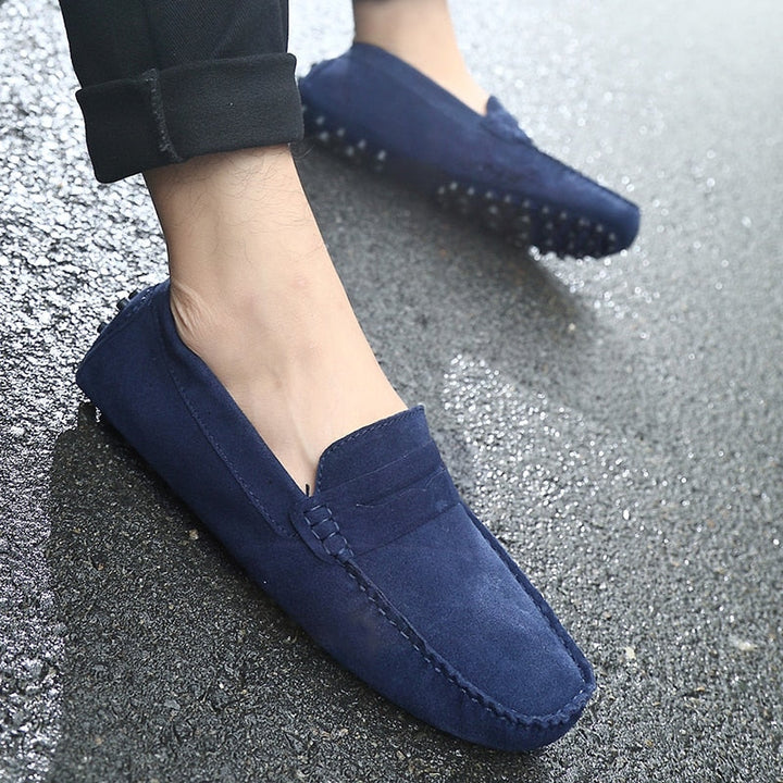 Elegante zwarte leren heren loafers, ideaal voor een stijlvolle en comfortabele look.