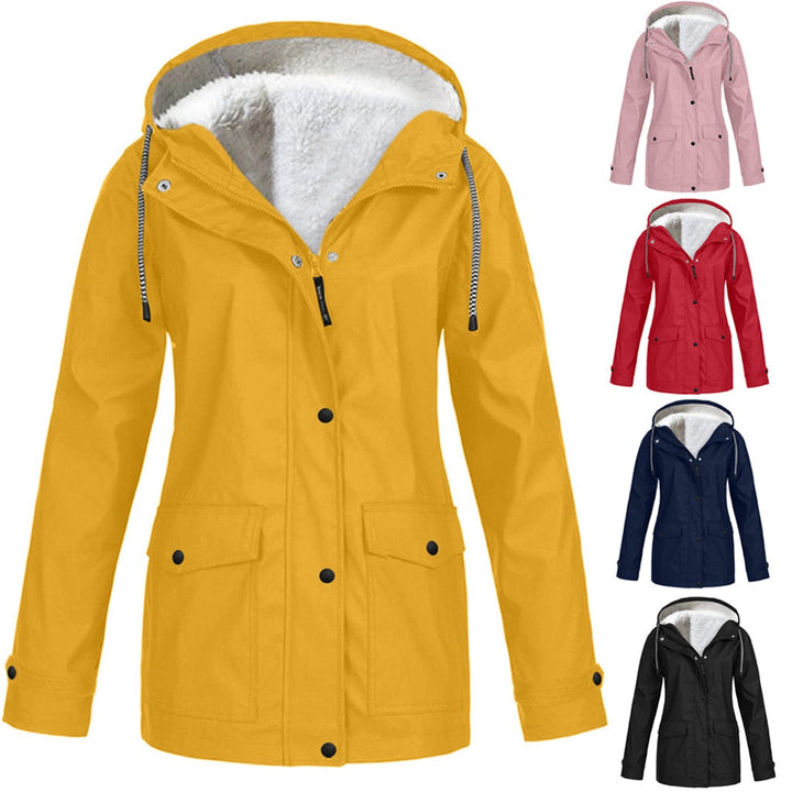 Dames waterdichte outdoorjas, winddicht en comfortabel gevoerd voor elk weer.