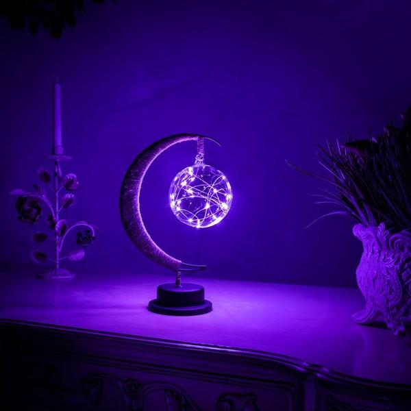 Draadloze LunaGlow maanlicht nachtlamp, ideaal als sfeervolle LED verlichting en uniek cadeau voor elk interieur.