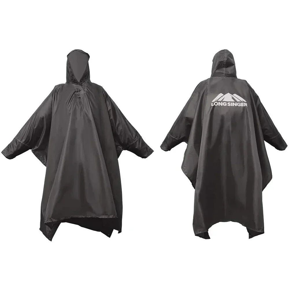 Unisex verstelbare regenponcho van SANDSBERGORIGINALS, perfect voor wandelen en kamperen.