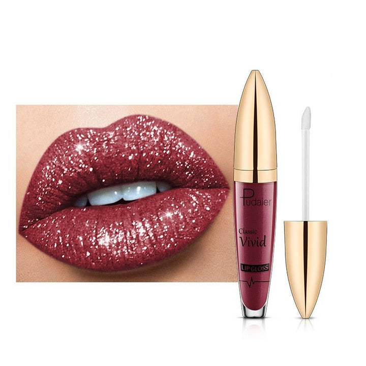 Voor een complete dames make-up look: SparklingGloss glitter lipgloss met langhoudende glans.