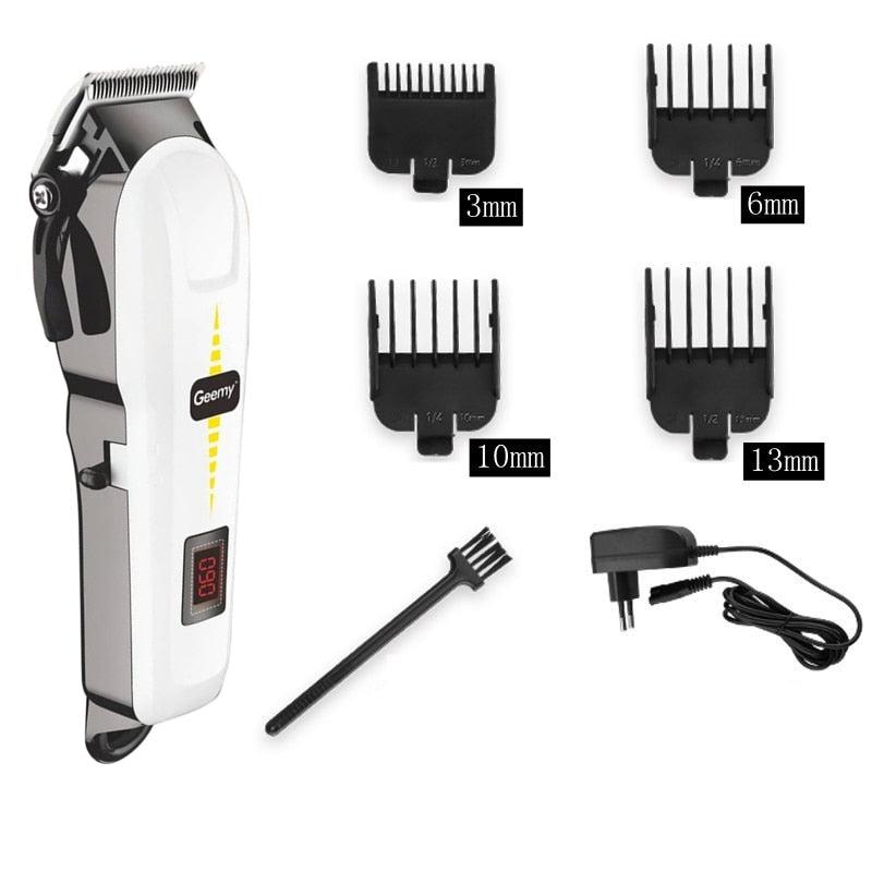 Compacte draadloze haartrimmer en baardtondeuse, perfect voor thuisgebruik en professionele stylingresultaten.