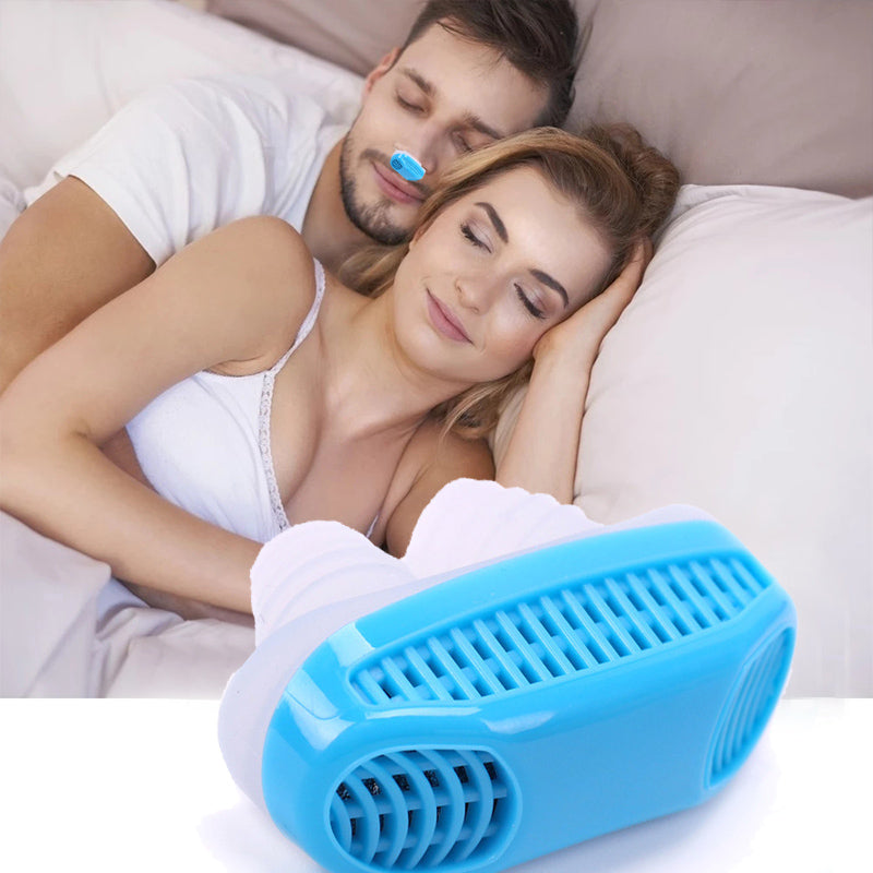 Unisex 2-in-1 anti-snurk apparaat met luchtzuiveraar voor betere ademhaling en slaapkwaliteit.