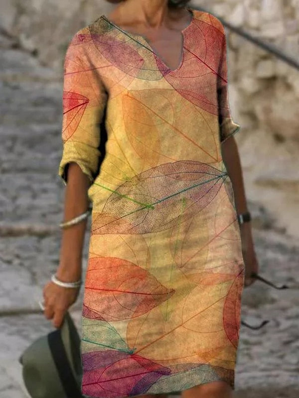 Chique en comfortabele dames midi jurk, de ideale stijlvolle zomerjurk voor elegante vrouwen.