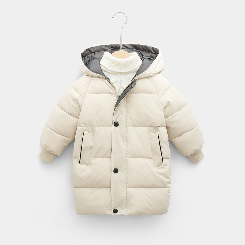 Duurzame kinder winterjas met capuchon, voor jongens en meisjes, klaar voor avontuur.