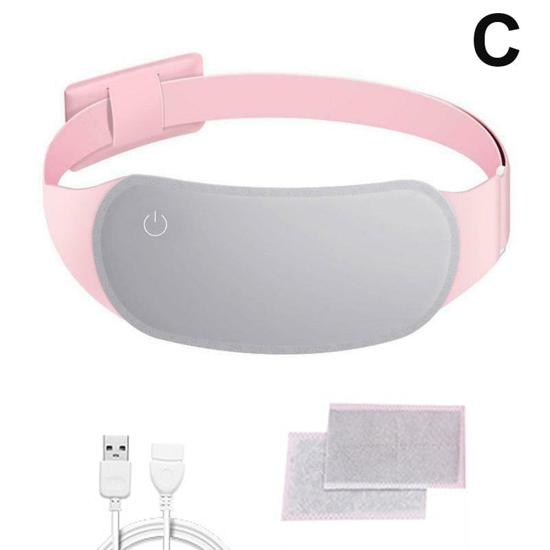 Vrouw gebruikt SweetRelieve™ elektrische warmtetherapie voor effectieve pijnverlichting tijdens menstruatie.
