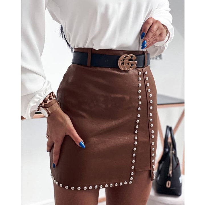 Sexy dames pailletten splitrok, knielengte, perfecte feestrok voor een avondje uit. Stijlvol & elegant.