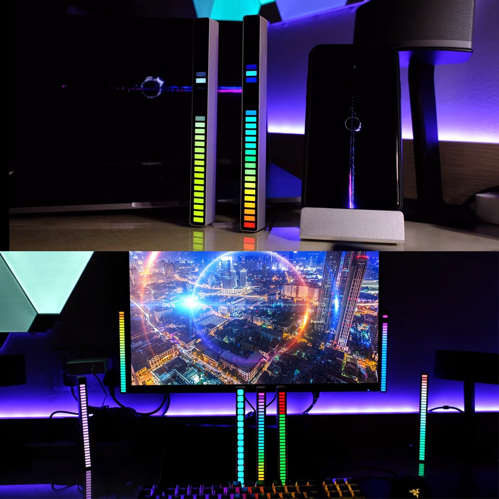 Stijlvolle USB oplaadbare RGB geluidsbalk, voegt slimme en dynamische verlichting toe aan elke kamer.