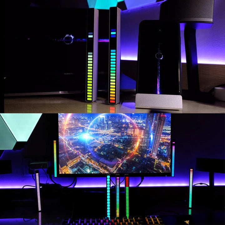 Stijlvolle USB oplaadbare RGB geluidsbalk, voegt slimme en dynamische verlichting toe aan elke kamer.