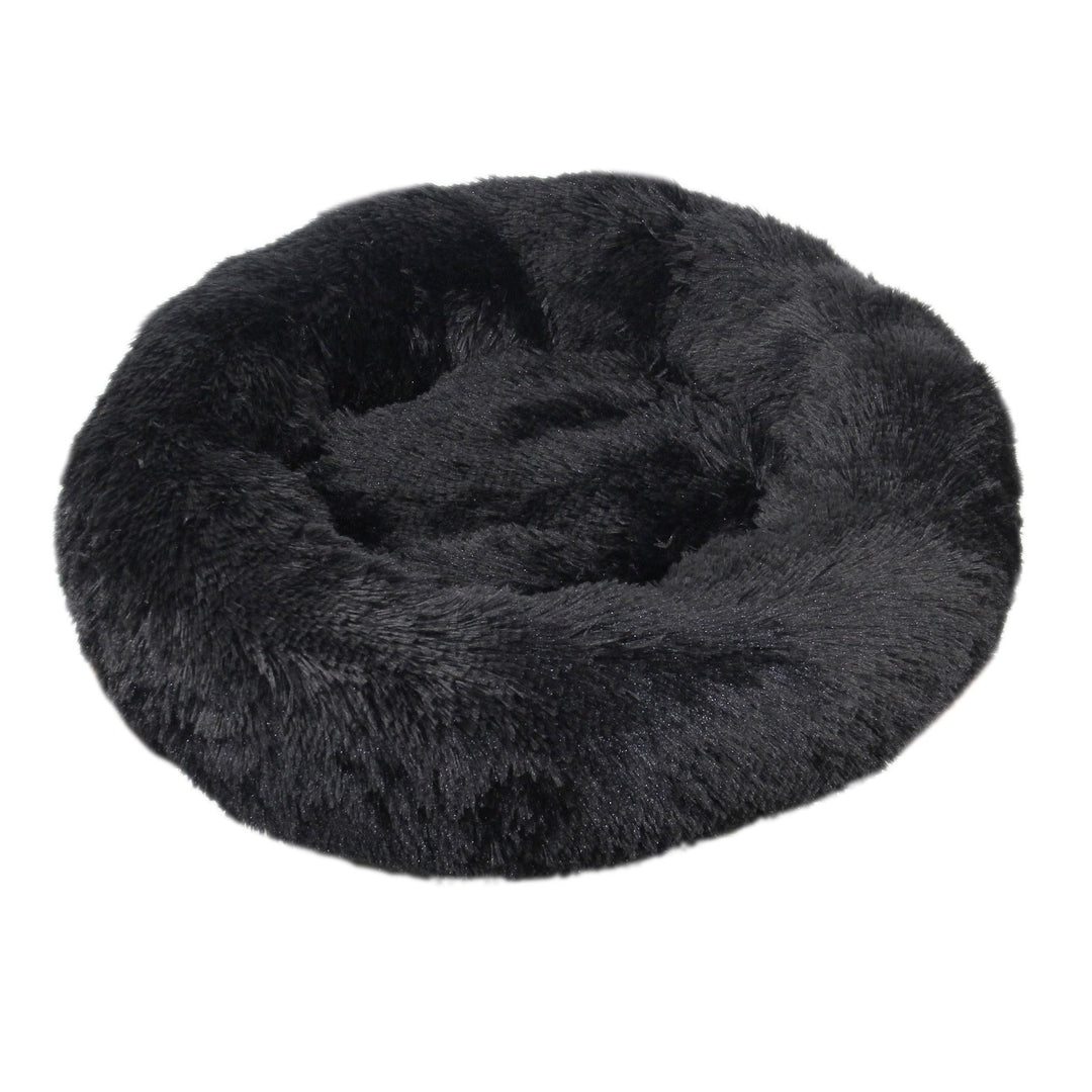 Blauwe Didi Donut hondenmand, zacht en comfortabel donutbed voor honden en katten om heerlijk te slapen.