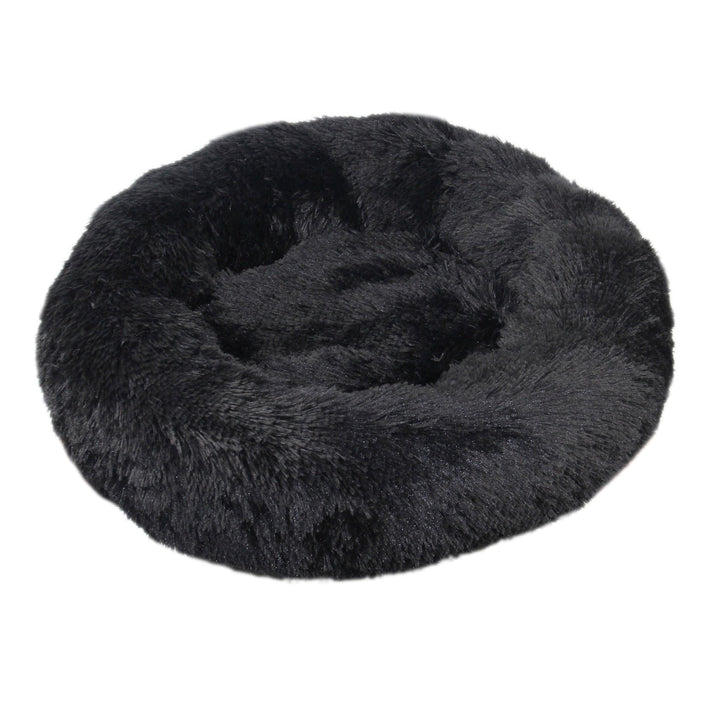 Blauwe Didi Donut hondenmand, zacht en comfortabel donutbed voor honden en katten om heerlijk te slapen.