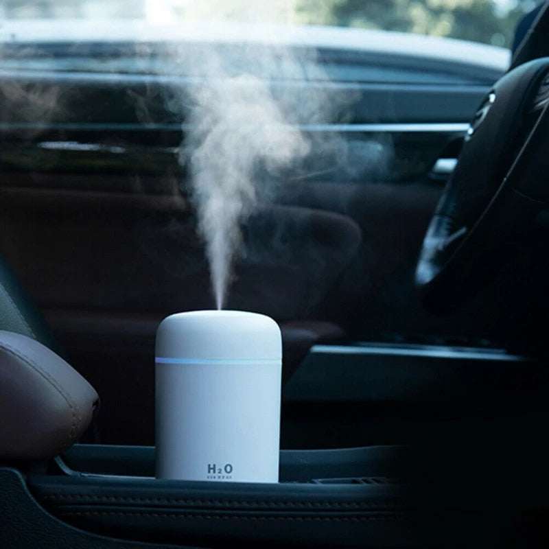 H2O luchtbevochtiger voor gezonde luchtvochtigheid en welzijn in huis, ook als aroma diffuser met licht.