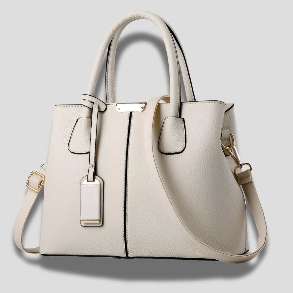 Veelzijdige leren schoudertas/handtas voor dames, een elegant accessoire voor dagelijks en avondgebruik.