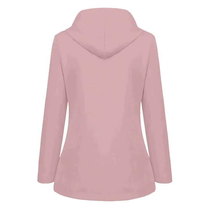 Moderne dames regenjas Faye met lange mouwen en verstelbare capuchon, waterdicht en chic.