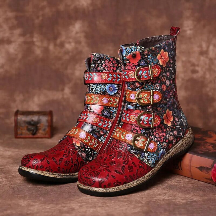 Zwarte EmilyBoots enkelhoge leren dameslaarzen, stijlvol en comfortabel, perfect voor elke outfit.