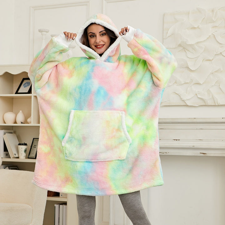 Oversized uniseks deken hoodie, geniet van warmte en comfort.