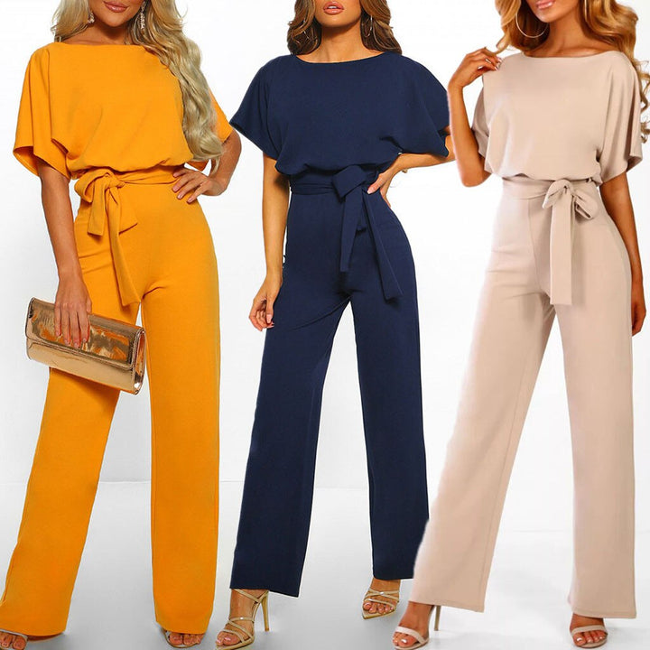 Elegante en comfortabele dames jumpsuit in ademende stof, perfect voor zomerse dagen of een avondje uit.