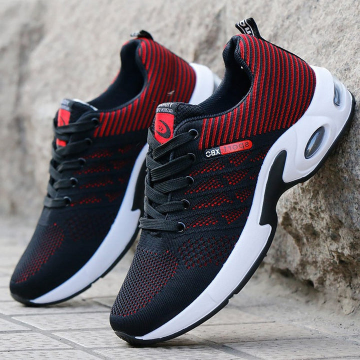 Blauwe Oliver orthopedische heren sneakers met demping en steunzool voor pijnvrij comfort tijdens actieve dagen.