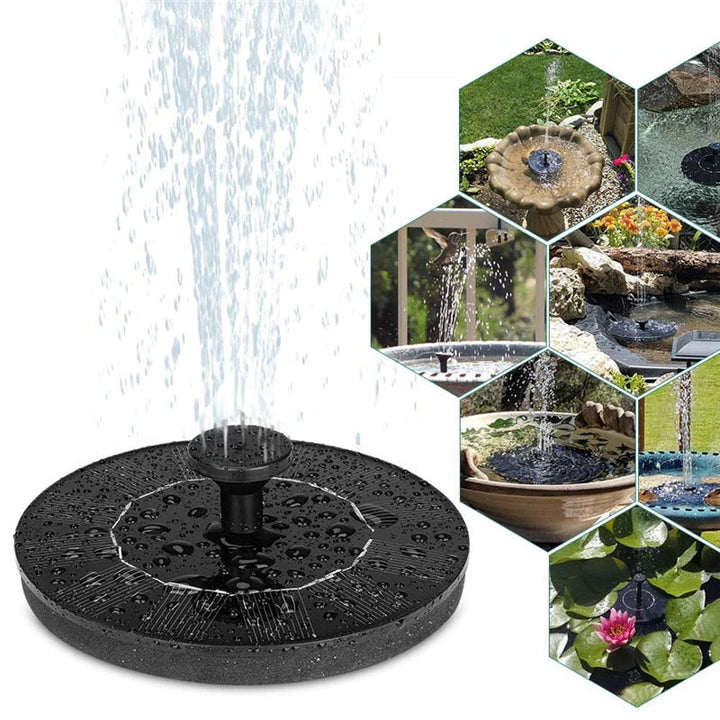 Zenn zonne-energie waterfontein met sproeikoppen voor tuin & vijver, creëert ontspanning & sfeer.