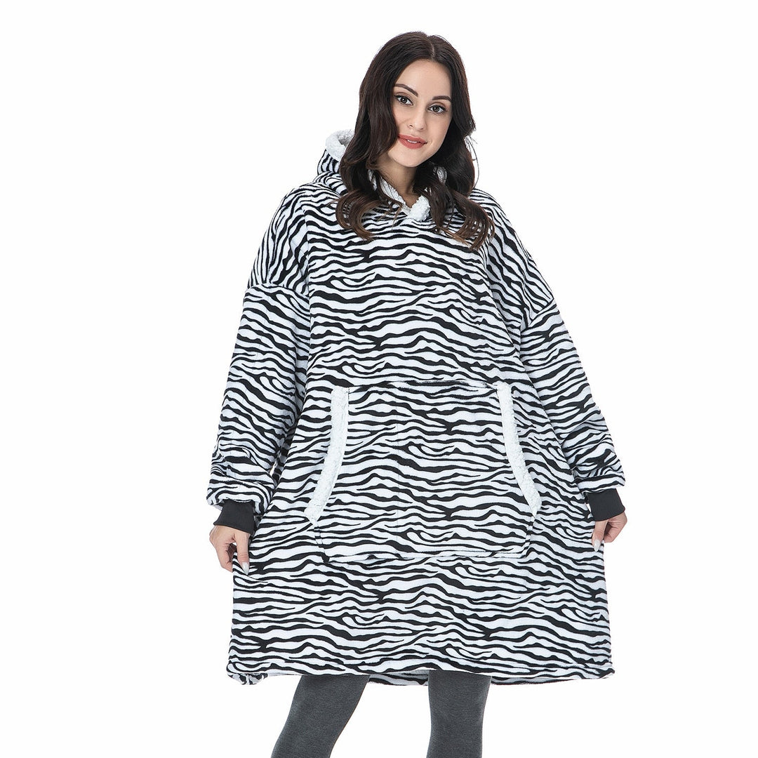 Uniseks oversized deken hoodie voor heren en dames, heerlijk zacht.