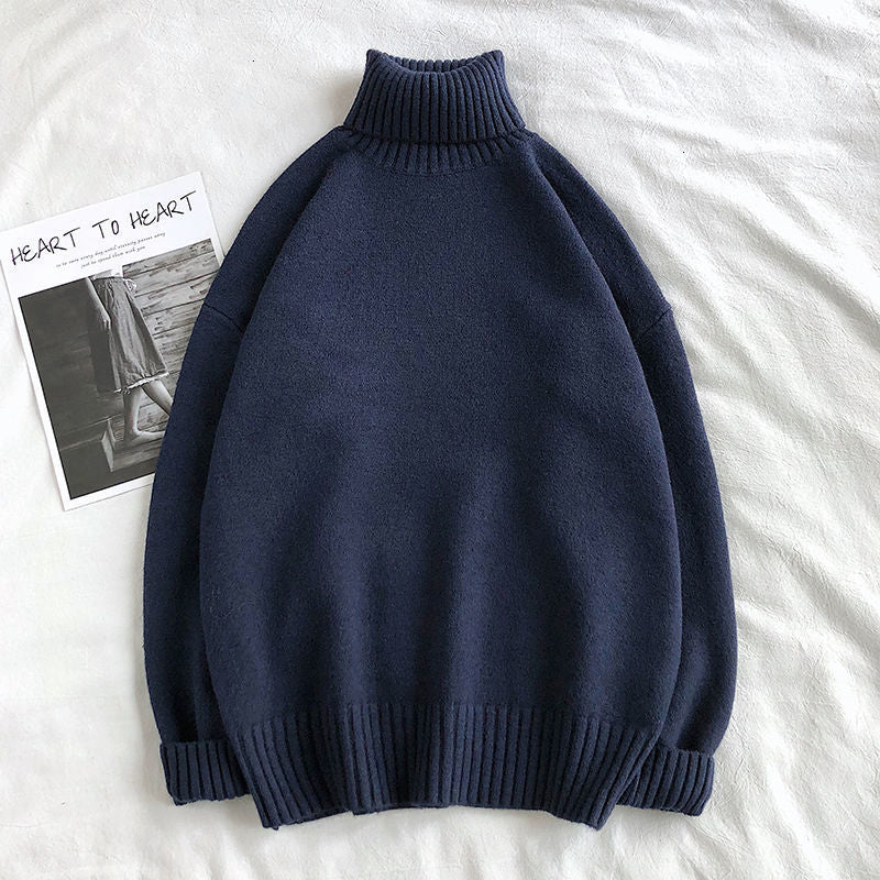 Modieuze heren warmte coltrui in zwart, essentieel voor herfst/winter stijl.