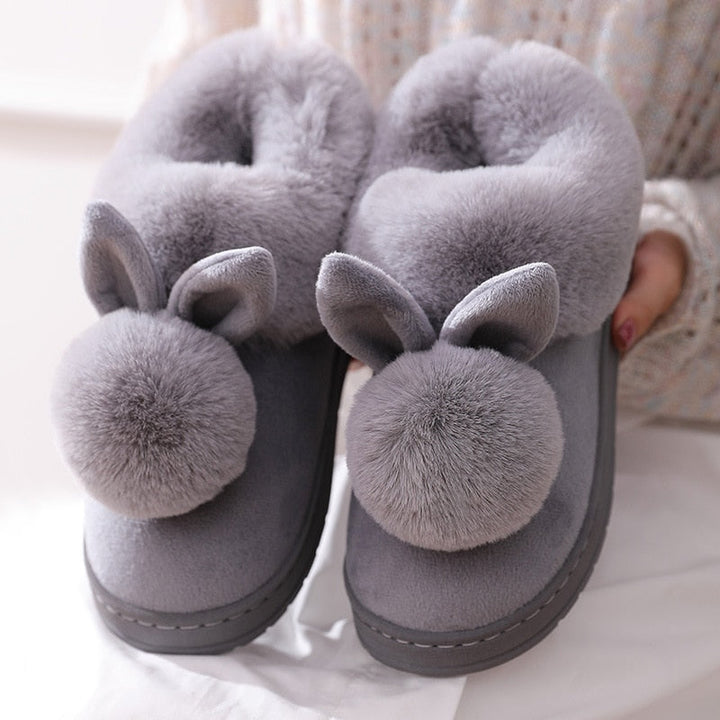 Pluche dames bunny pantoffels, heerlijk zacht en warm, zorgen voor ultiem comfort en ontspanning voor vrouwen.
