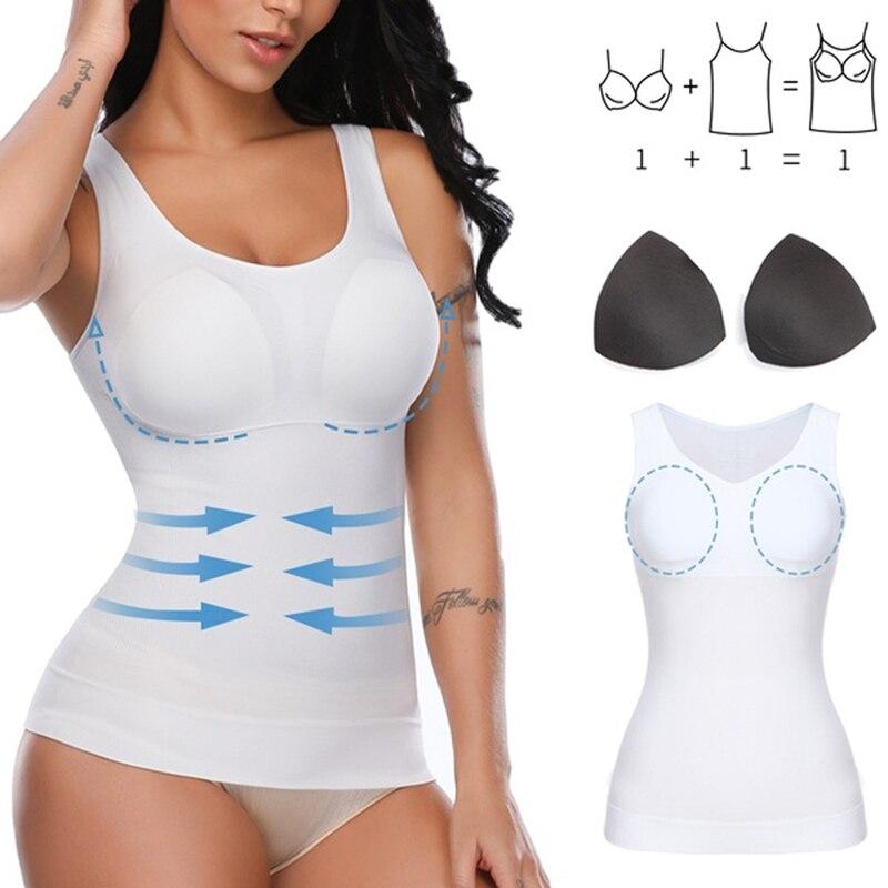 Elegante afslankende lingerie cami body shaper voor dames, creëert direct een slanker silhouet.