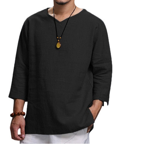 Stijlvol mannen casual T-shirt met V-hals, comfortabel voor elke dag. Perfecte herenkleding voor zomer & lente.