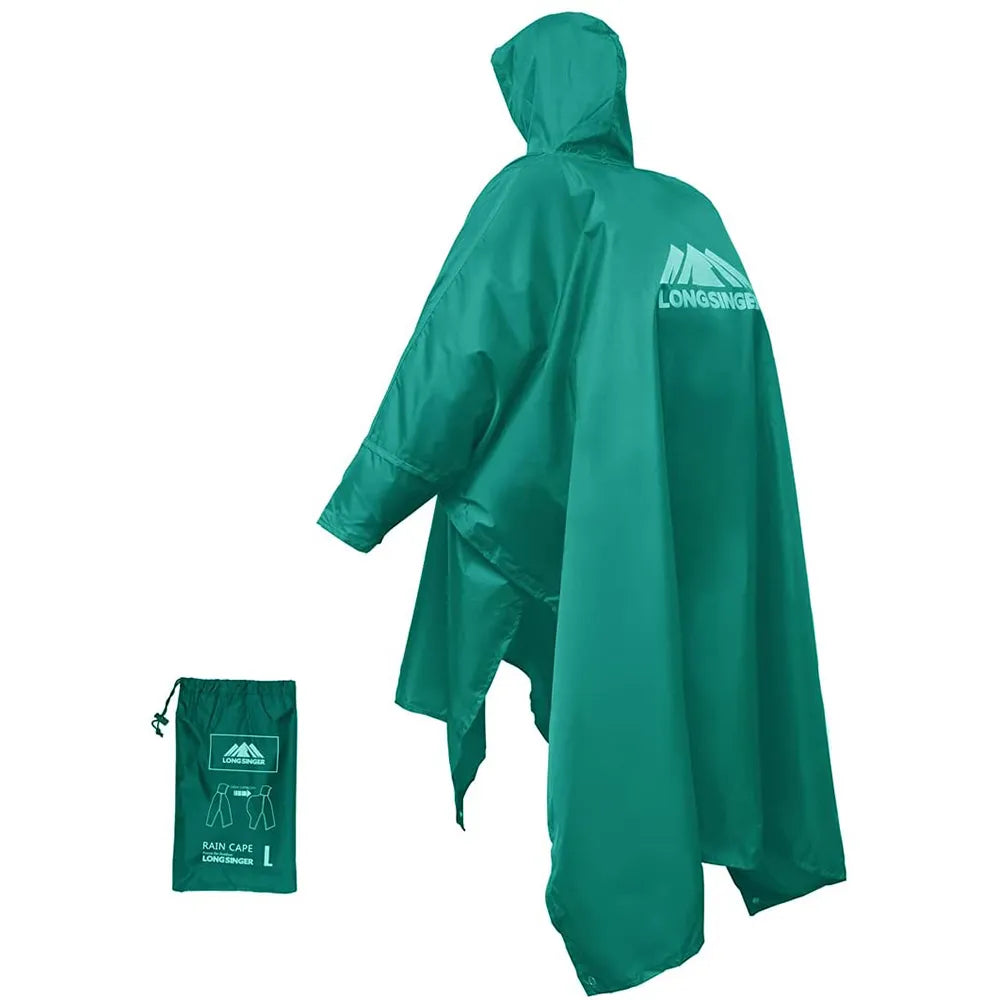 Robuuste, herbruikbare regenponcho van SANDSBERGORIGINALS, biedt langdurige waterdichte bescherming.