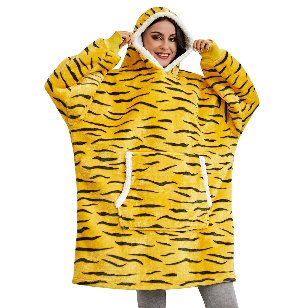 Zachte en knusse oversized deken hoodie voor ultieme ontspanning.