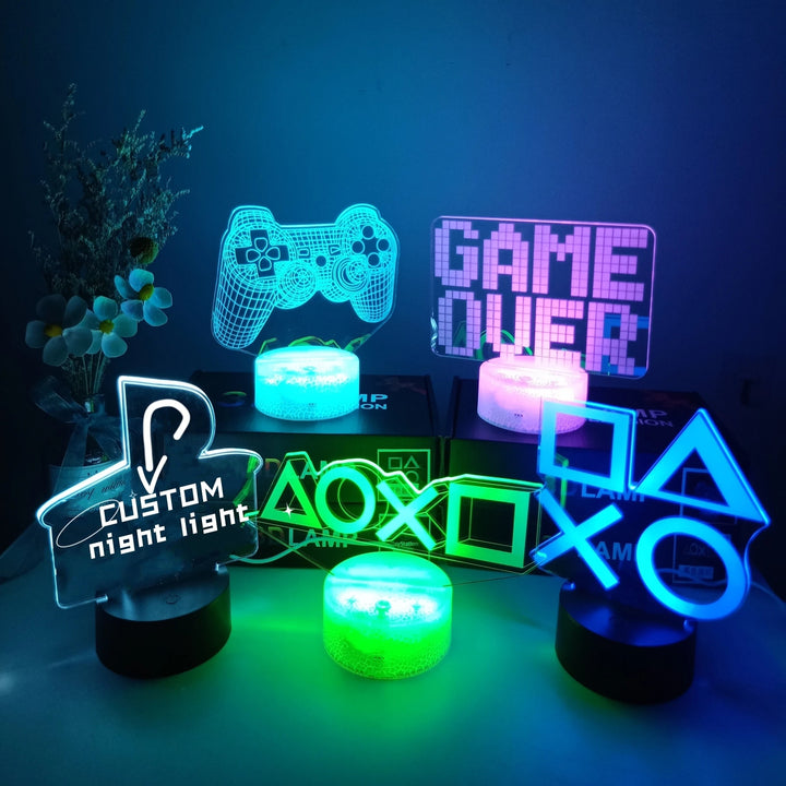 Magische gaming nachtlamp met LED verlichting voor een unieke sfeer in elke gamekamer.