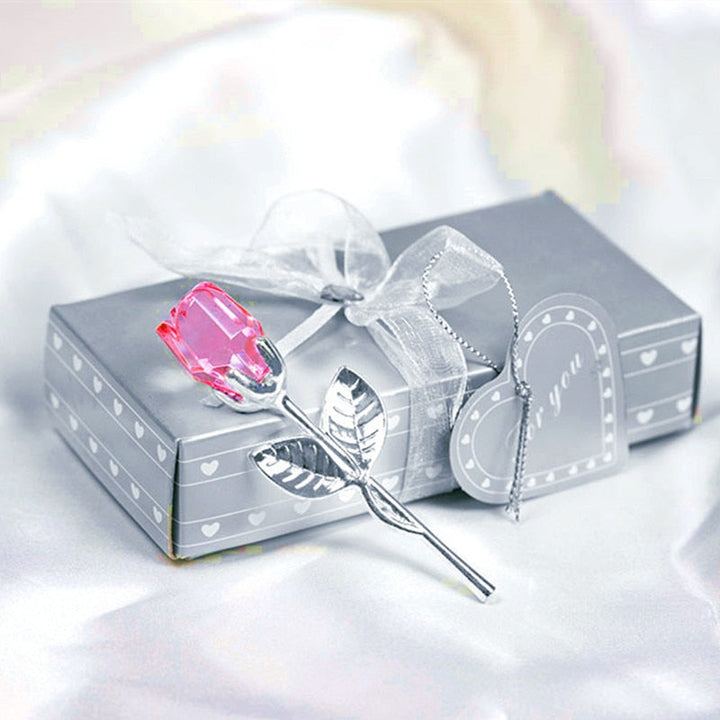 Complete set: glazen roos voor vrouwen met luxe geschenkdoos, perfect Valentijnscadeau.
