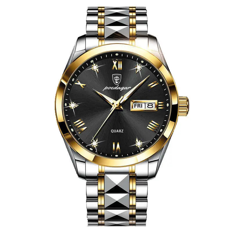 Heren quartz horloge als ideaal cadeau. Waterdicht, schokbestendig en verpakt in luxe geschenkdoos.