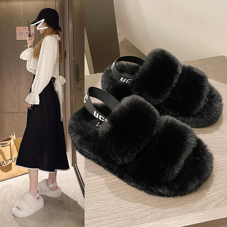 Stijlvolle en zachte Fluffy Flops™ dames winter slippers. Ervaar het ultieme comfort thuis.