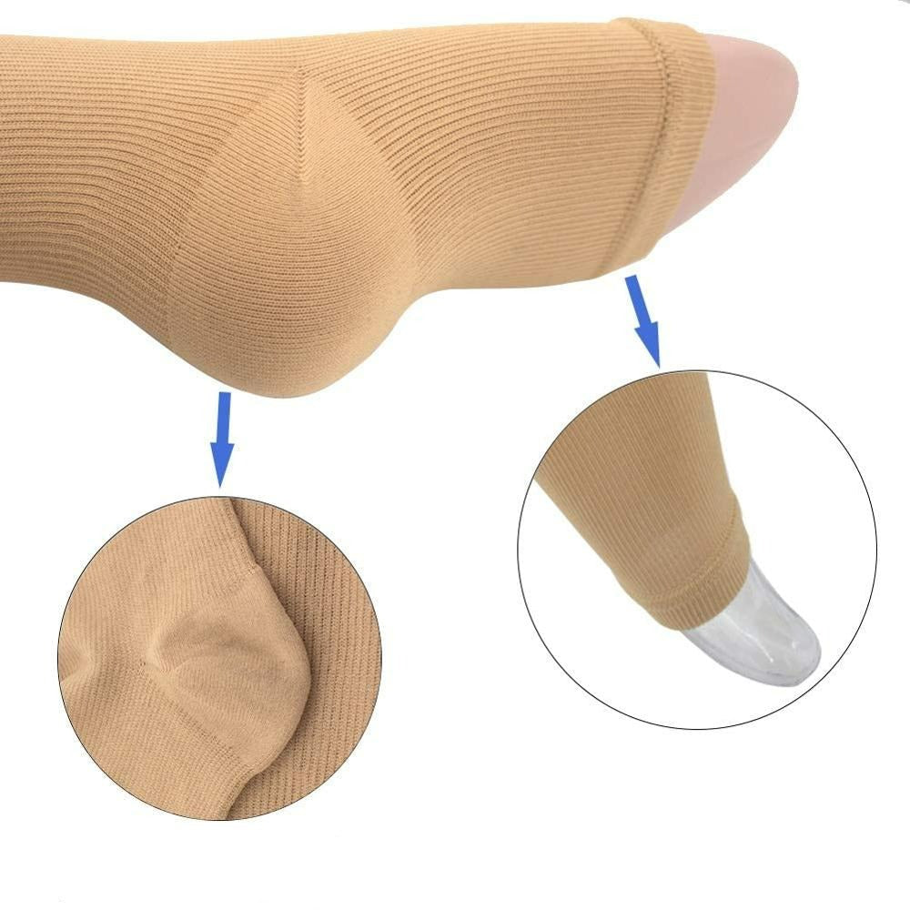 Steunkousen met rits voor effectieve verlichting van zwelling en vermoeidheid in de benen, met comfortabele compressie.