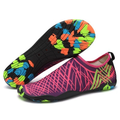 Multifunctionele unisex waterschoenen; ideaal als zwem-, strand- of outdoorschoen voor de zomer.