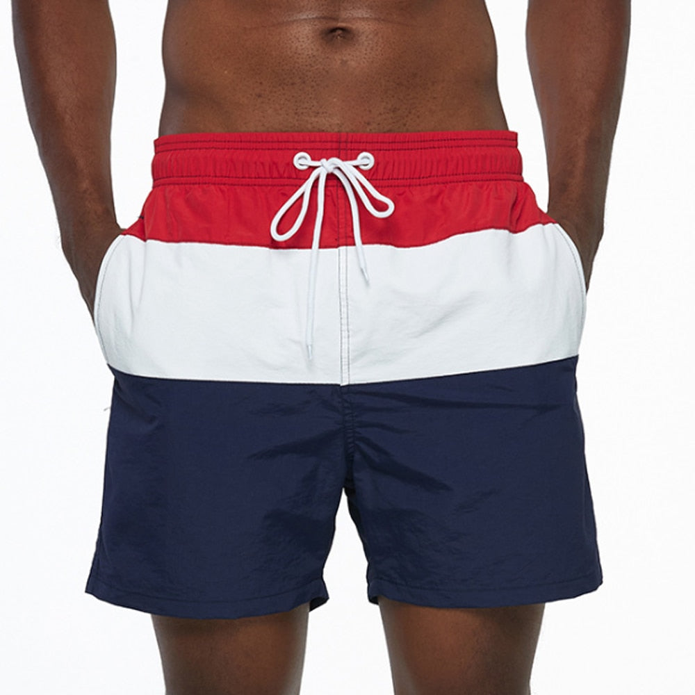 Heren gestreepte zwemshort met luxe uitstraling, ideaal voor strandvakantie. Sneldrogend voor optimaal comfort.