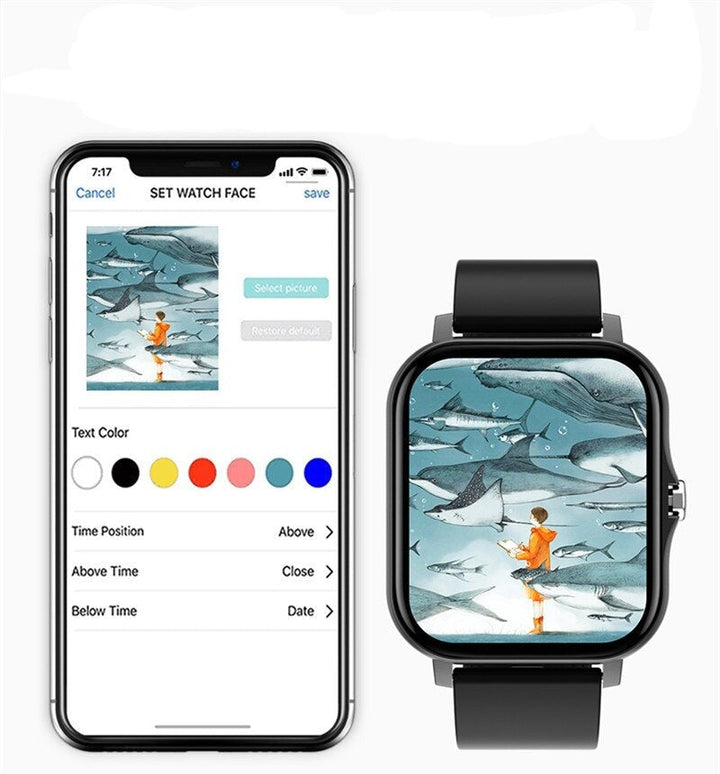Dames fitness smartwatch RoboWatch, meet stappen, calorieën en hartslag tijdens elke workout.