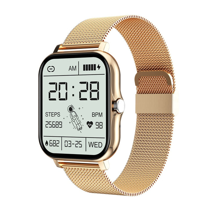 Zilveren dames smartwatch RoboWatch, modern horloge met fitness- en lifestyle tracking.
