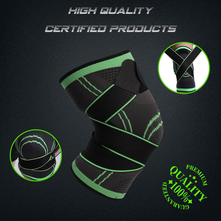 Ergonomische 360 compressie kniebrace, ideaal voor gewrichtsondersteuning en sneller herstel.