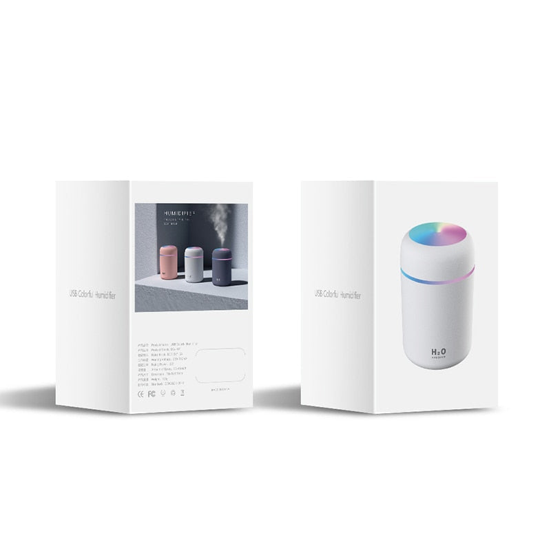 Alles-in-één H2O: luchtbevochtiger, aroma diffuser, sfeerverlichting en nachtlamp voor thuis en kantoor.